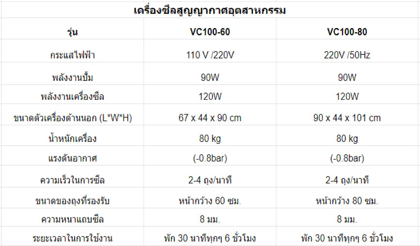 เครื่องซีล-VC100-60-80