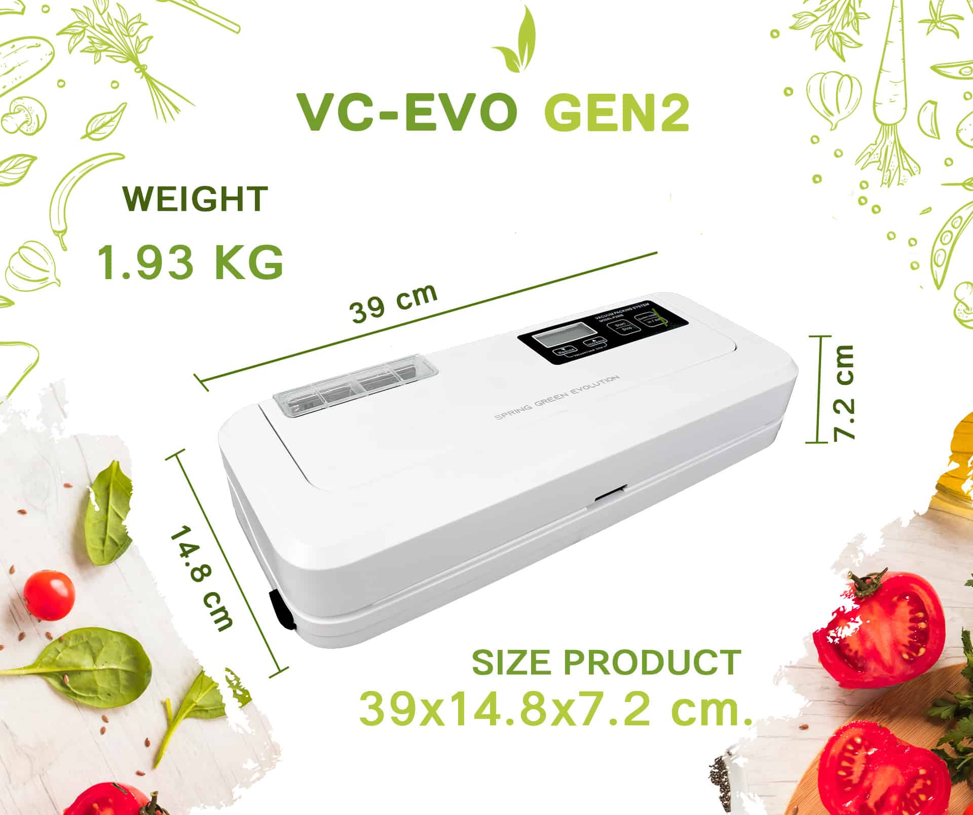 เครื่องซีลสูญญากาศ-กึ่งอุตสาหกรรม-VC-EVO-Gen2-ขนาด