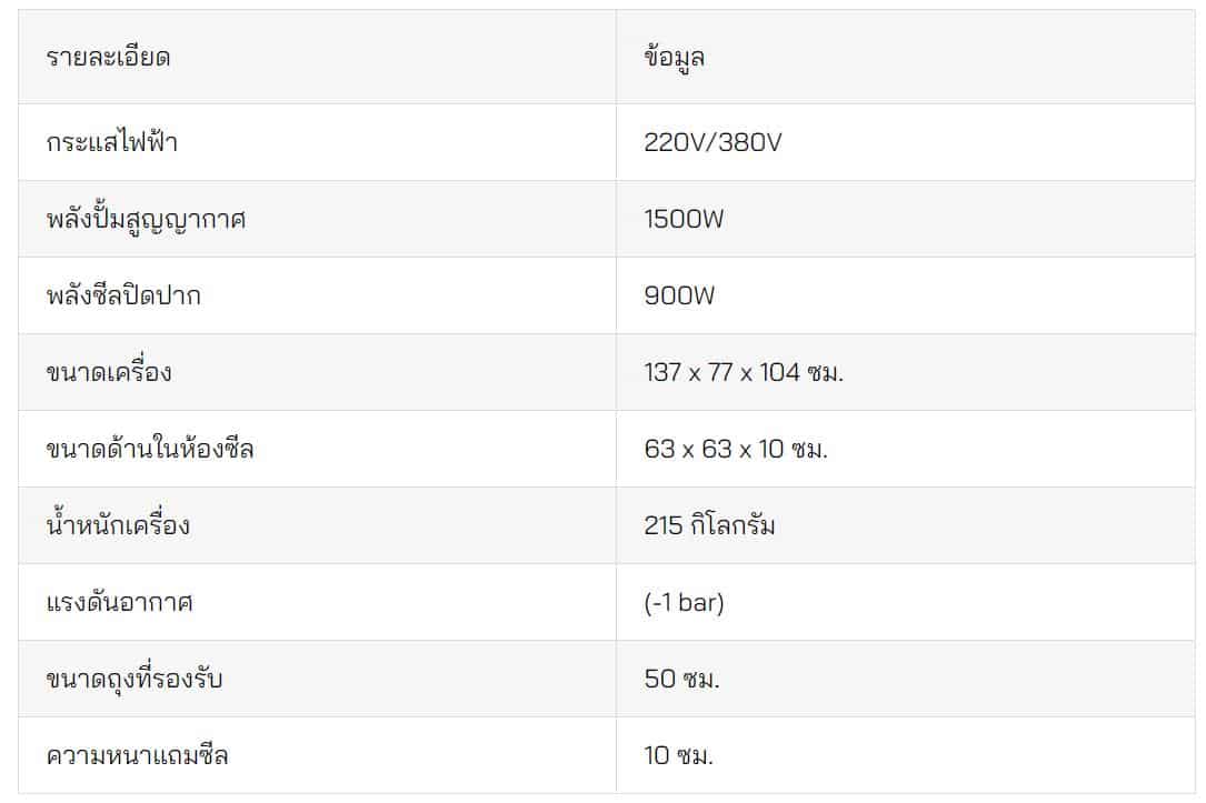 เครื่องซีลสูญญากาศ-อุตสาหกรรม-VC05-ตาราง-V2.