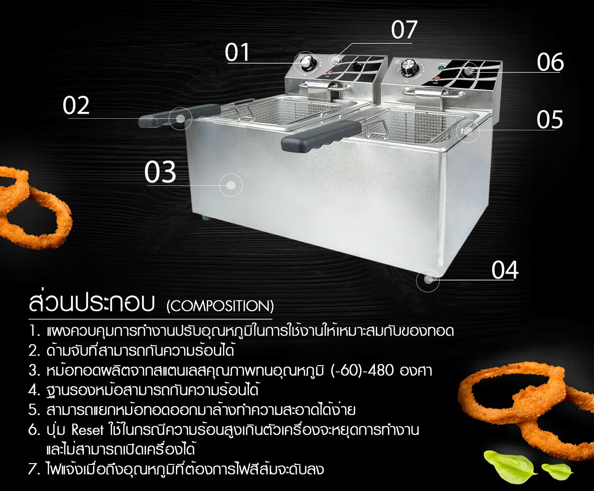 เตาทอดไฟฟ้า-FM-COM-ส่วนประกอบ