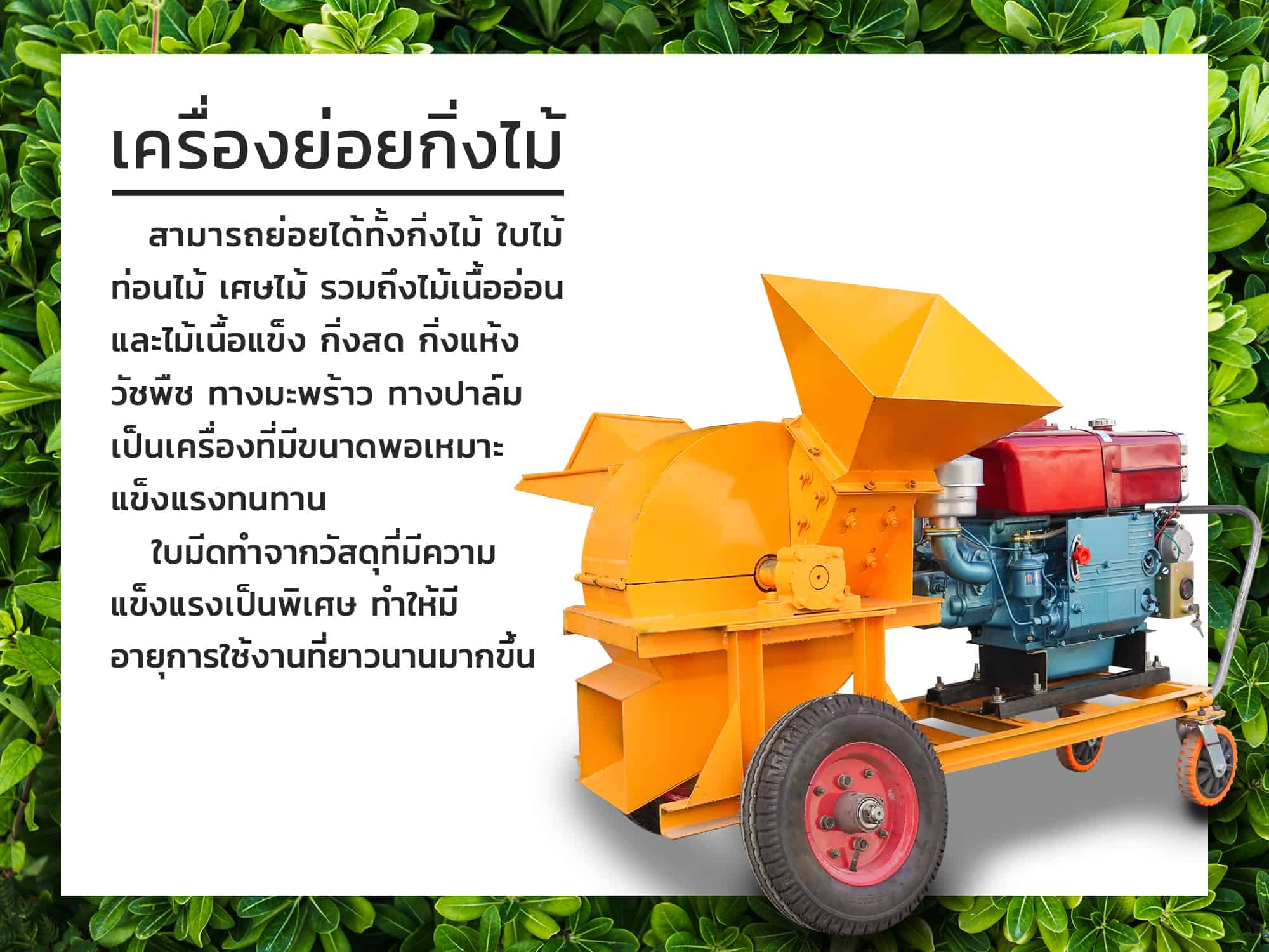 เครื่องย่อยกิ่งไม้-ความสามารถ