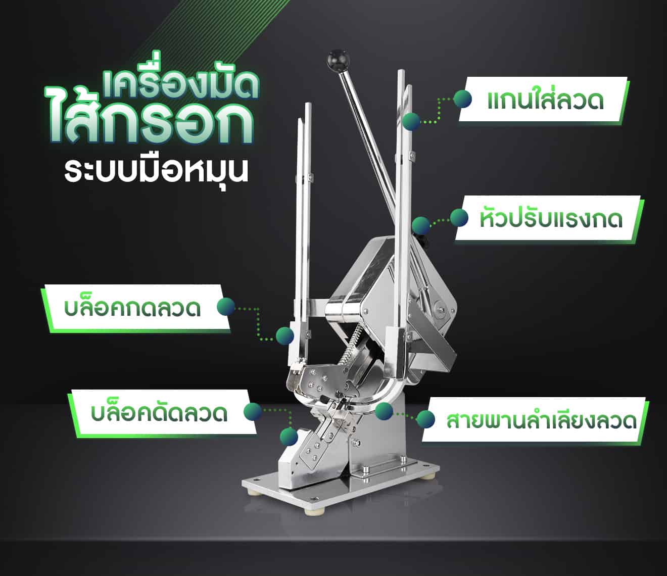 เครื่องมัดไส้กรอกแบบมือหมุน-ชิ้นส่วน