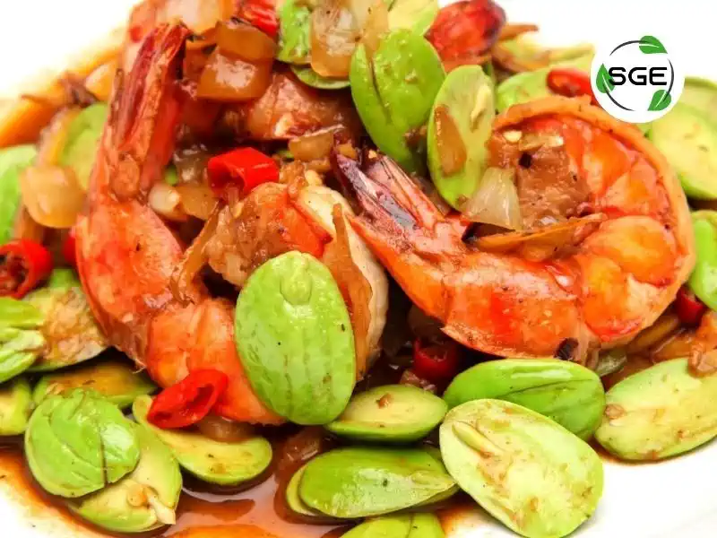 สะตอผัดกุ้ง เมนูกุ้ง วิธีทำง่าย ๆ