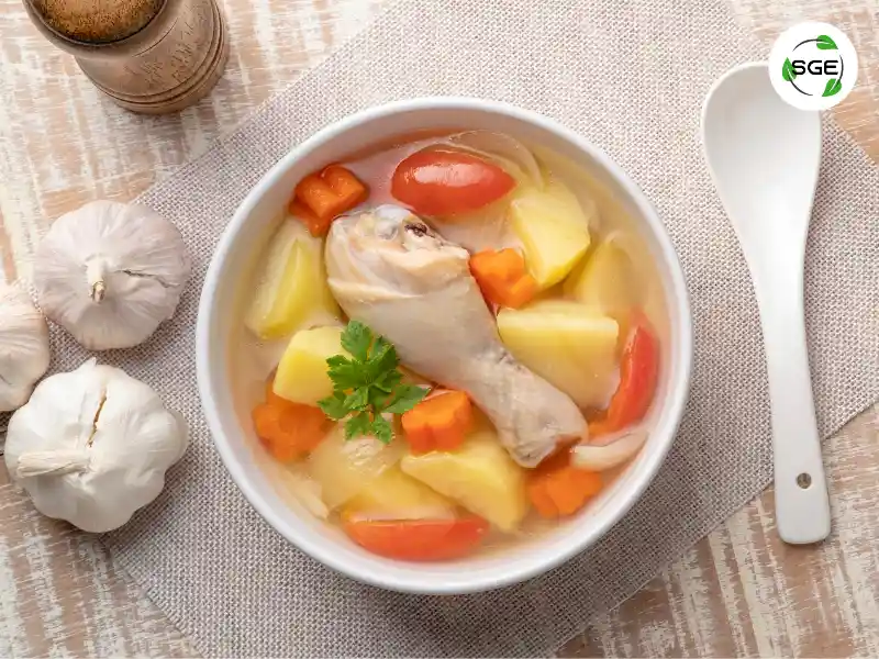 เมนู อาหารเช้า ซุปไก่มันฝรั่ง