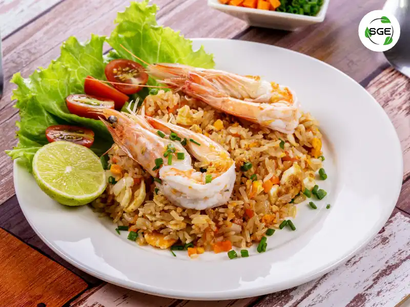 เมนู อาหารเช้า ข้าวผัดกุ้ง