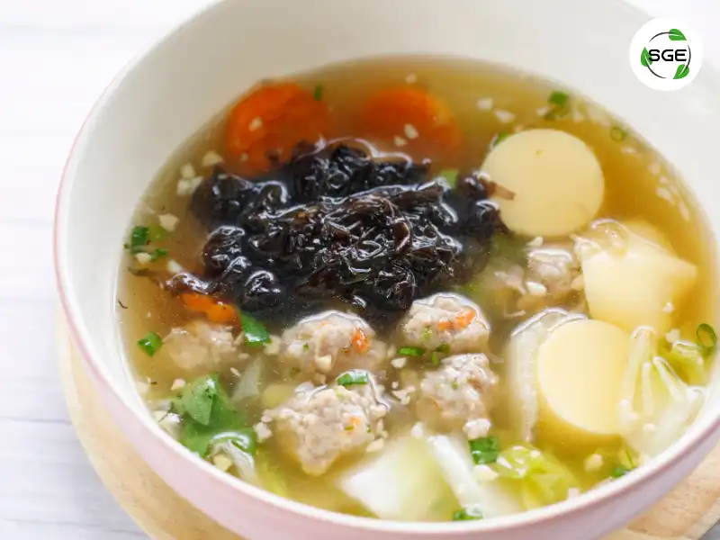 เมนู อาหารเช้า แกงจืดหมูสับสาหร่าย