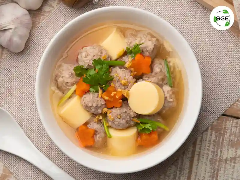 เมนูกับข้าว แกงจืดเต้าหู้หมูสับ