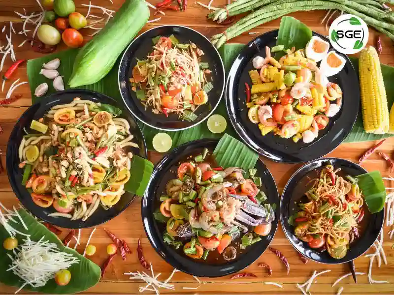 อาหารอีสาน วิธีทำ ตำปูปลาร้า ตำไทย ตำโคราช สูตร