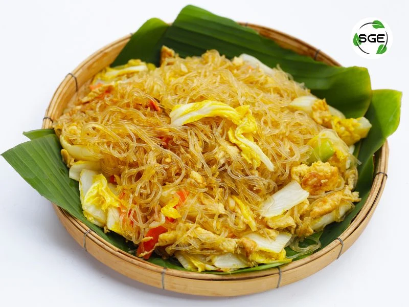 วุ้นเส้นผัดไข่ 