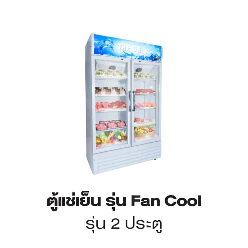ตู้แช่ผัก ตู้แช่ผลไม้ รุ่น Fan cool 2 ประตู