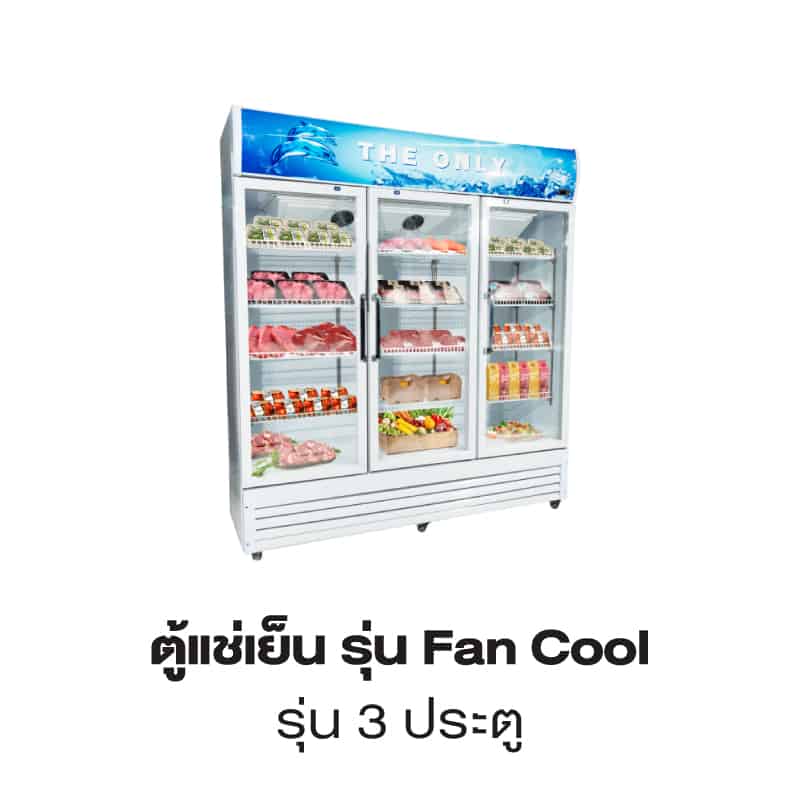 ตู้แช่ผัก ตู้แช่ผลไม้ รุ่น Fan cool 3 ประตู