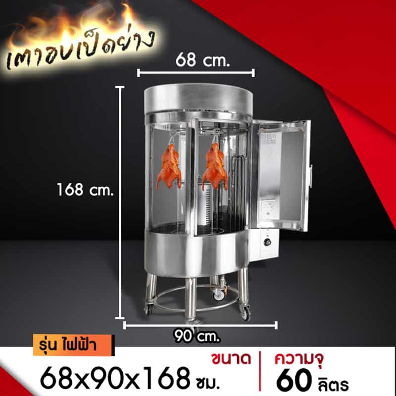 ตู้ย่างไก่-ขนาด