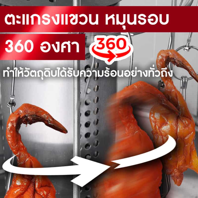 เตาย่าง ตู้ย่างไก่-ตะแกรงแขวน360