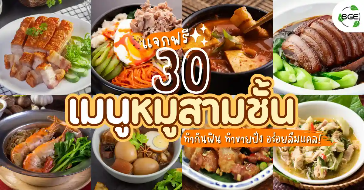 แจกฟรี 30 สูตร เมนูหมูสามชั้น ทำกินฟิน ทำขายปัง อร่อยลืมแคล!