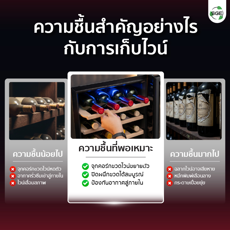ตู้แช่ไวน์ ตู้เก็บไวน์ รุ่น โซนเดียว ค่าความชื้นคงที่ รักษาคุณภาพไวน์
