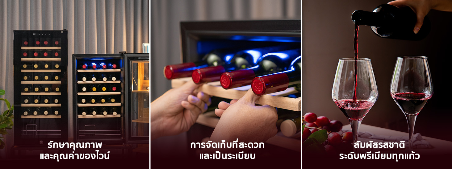 ตู้แช่ไวน์ ตู้เก็บไวน์ รุ่น โซนเดียว (Single Zone) SGE ตัวเลือกของคนรักไวน์ ตู้แช่ไวน์ ตู้เก็บไวน์ รุ่น โซนเดียว (Single Zone) SGE ตัวเลือกของคนรักไวน์