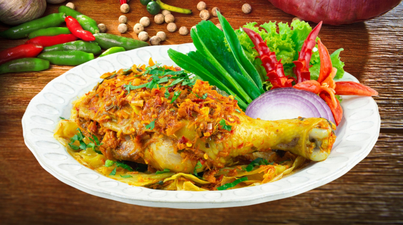 ไก่นึ่งสมุนไพร