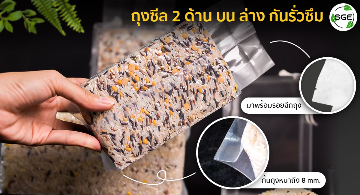 ถุงซีลจีบข้าง-B1D-Rep ถุงซีล 2 ด้านบนล่าง กันรั่วซึม