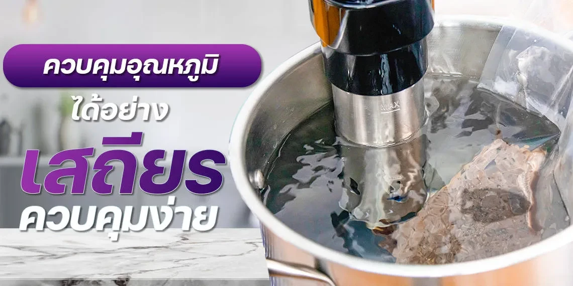Sous vide machine – precise temperature control เครื่องซูวี (sous vide) ควบคุมง่าย