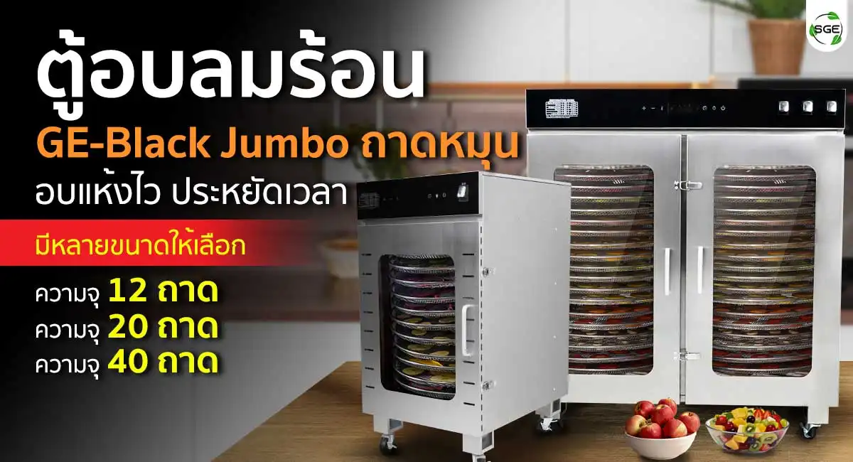 Bannerr-GE-Black-Jumbo-ถาดหมุน ตู้อบลมร้อนขนาดใหญ่ 