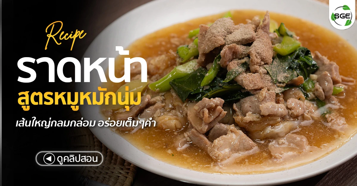 ราดหน้า ราดหน้าหมูหมัก-rad-na-thai