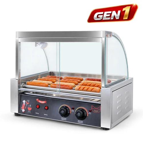 เตาหมุนไส้กรอก เครื่องหมุนไส้กรอก GEN1 ขนาด 5, 7, 10 แกน ปรับอุณหภูมิได้ 50-300°C