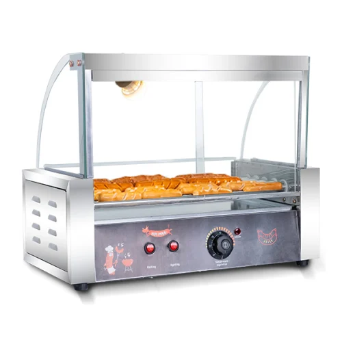 เตาหมุนไส้กรอก เครื่องหมุนไส้กรอก ปรับอุณหภูมิได้ 50-300°C