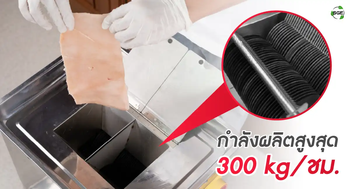 MCD-IND 150-300-feture01-100 เครื่องหั่นเนื้อสัตว์ กำลังผลิต 300 กิโลกรัม/ชั่วโมง