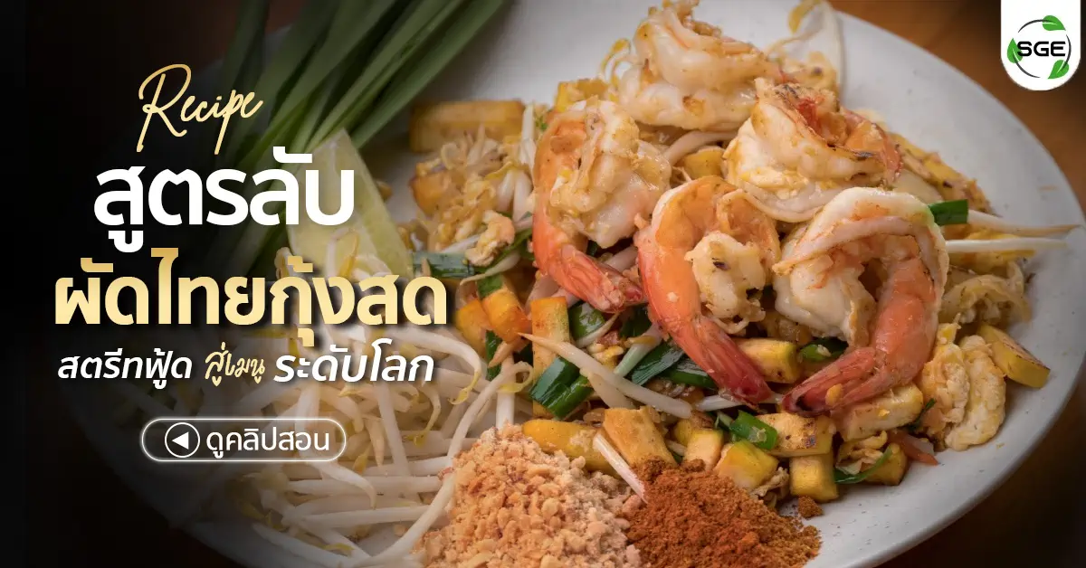 ผัดไทย ผัดไทยกุ้งสด แจกสูตร วิธีทำ pad thai
