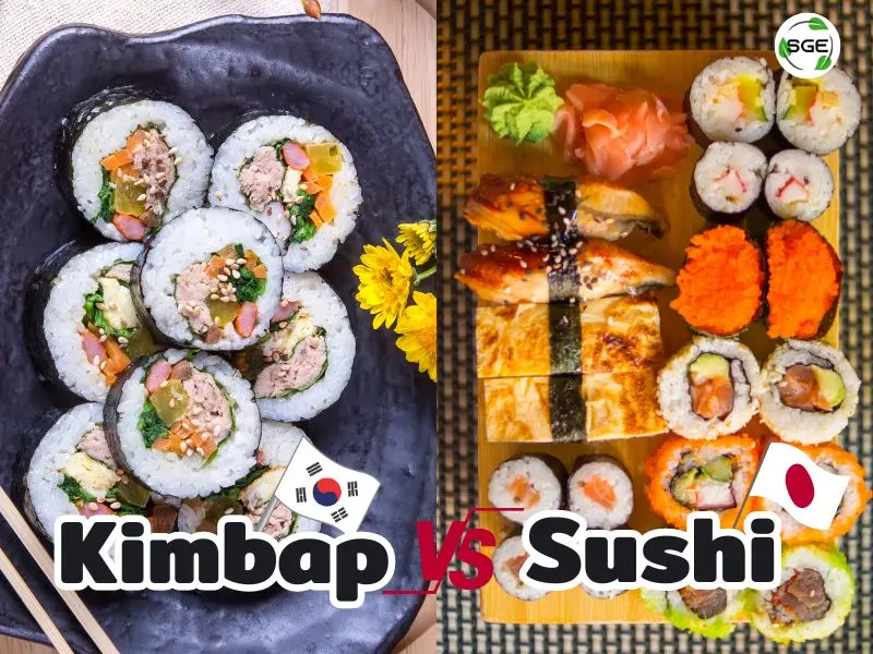 คิมบับ กับ ซูชิ ต่างกันยังไง?