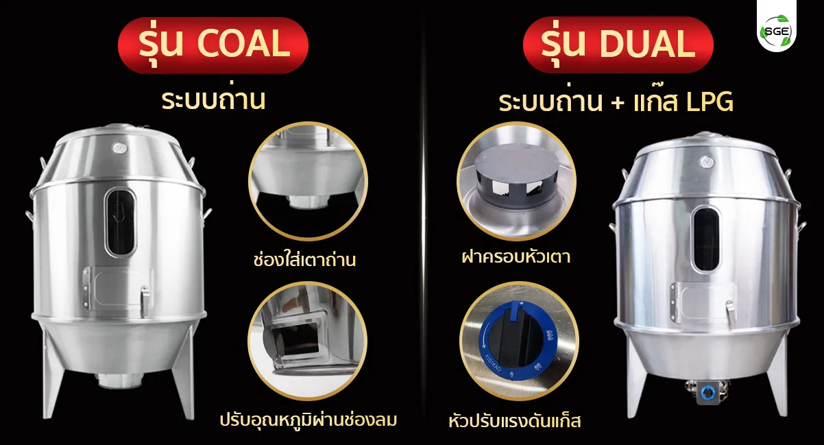 Feature เตาอพอลโล่ เปรียบเทียบแต่ละรุ่น เตาอบเป็ดย่าง