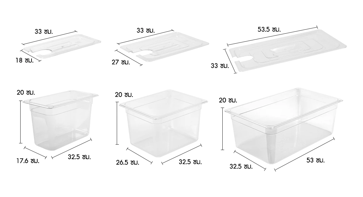 รายละเอียด ขนาดสินค้า อ่างซูวี และ ฝาปิดอ่างซูวี