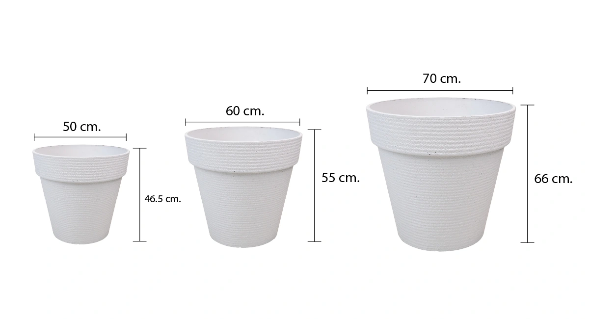 dimention-minimal white pot-100
