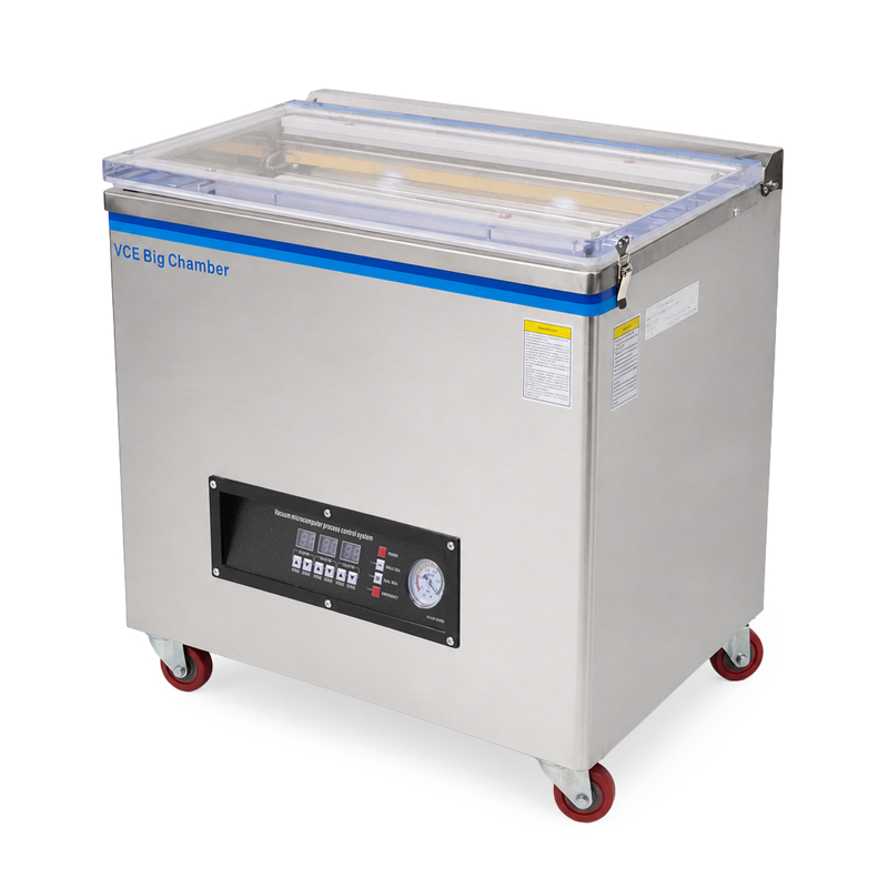 เครื่องซีลสูญญากาศ รุ่น VCE-DC ซีลหนา 8 มม. กว้าง 66 ซม. ห้องซีลลึกพิเศษ 35 ซม. ปั๊มแรง 2,000 วัตต์