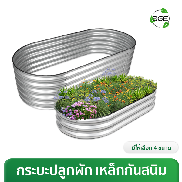 กระบะปลูกผัก เหล็กกันสนิม หนาพิเศษ