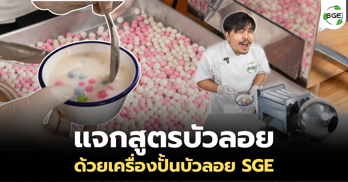 สูตรบัวลอย ที่ทำกำไรได้ 2000 บาทใน 1 ชม. ด้วยเครื่องปั้นบัวลอย SGE