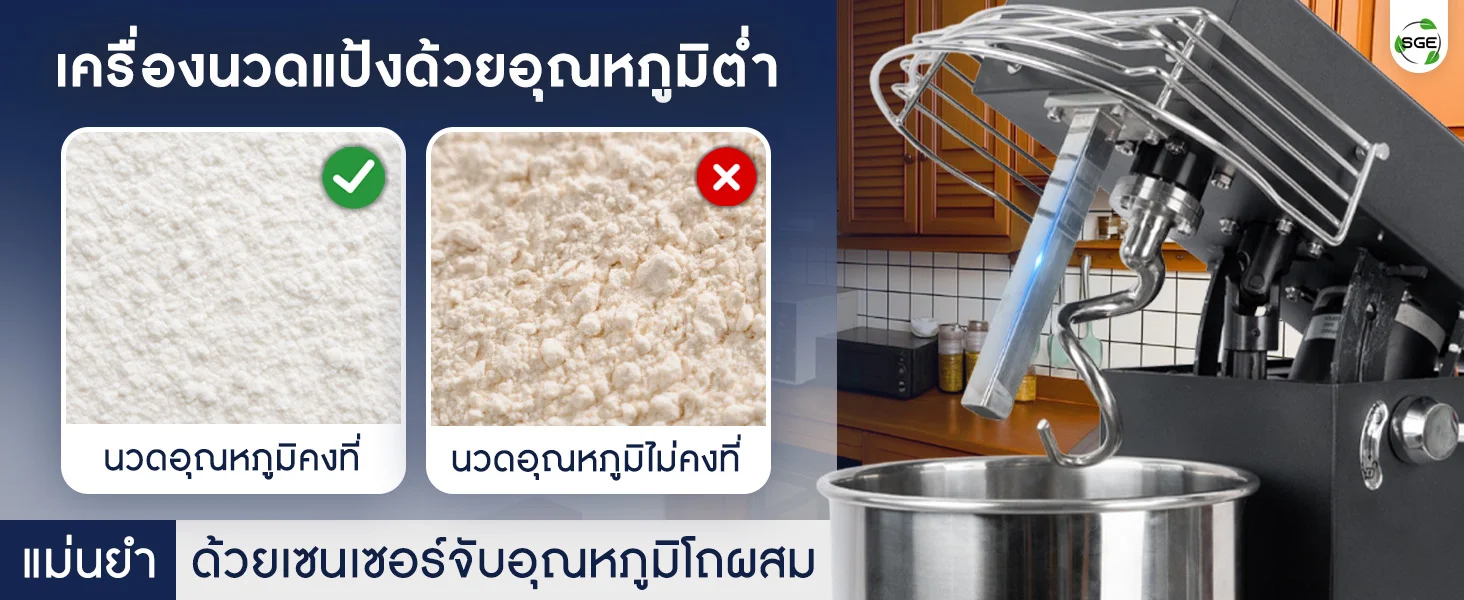 ติดตั้งพร้อมเซนเซอร์ตรวจจับอุณหภูมิโถผสม