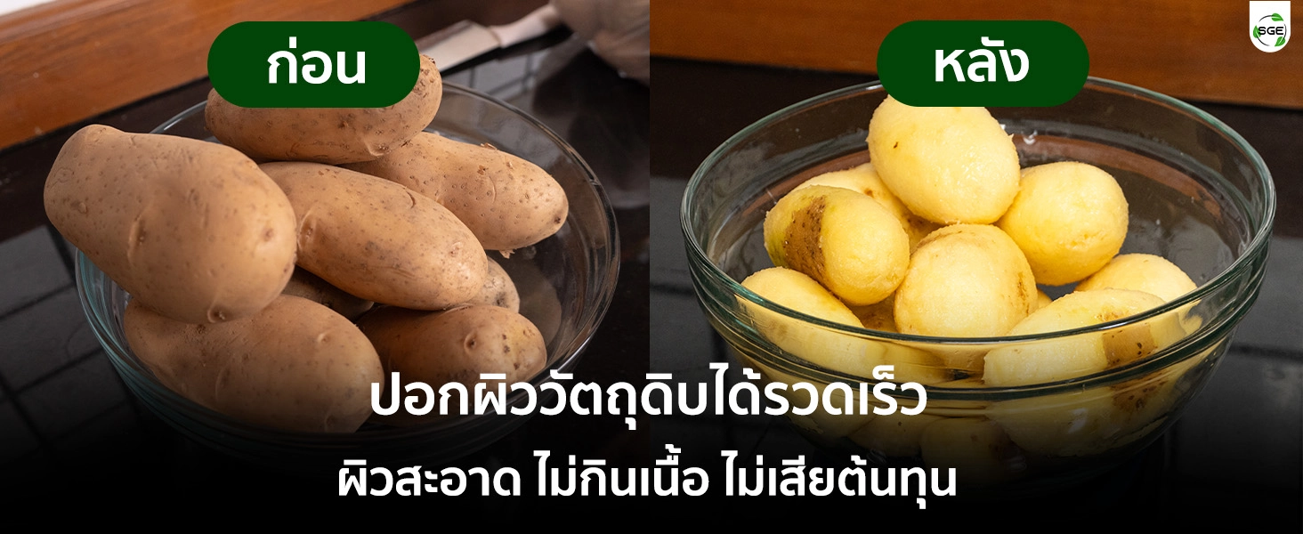 ปอกผิววัตถุดิบได้รวดเร็ว