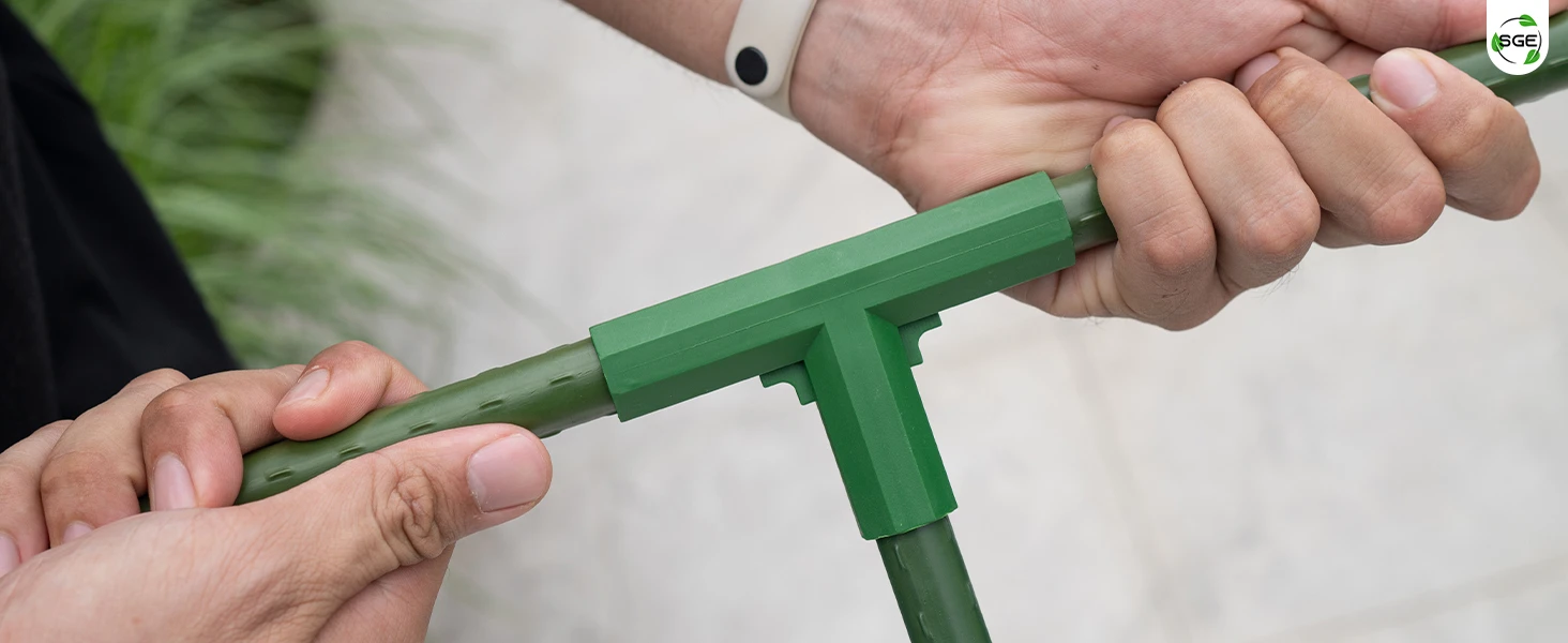 ภาพสินค้าจริง 01 ข้อต่อ 3 ทาง 4 ทาง สำหรับไม้ค้ำต้นไม้ ขนาด Ø8, Ø11, Ø16 มม.