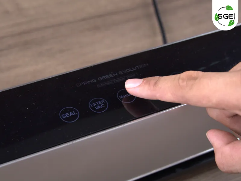 เครื่องซีลสูญญากาศ รุ่น VC-ZEN ปุ่ม MANUAL