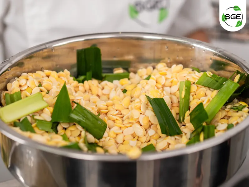 วิธีทำ น้ำเต้าหู้ ขั้นตอนการนำถั่วเหลือง ใส่เครื่องทำน้ำเต้าหู้แยกกาก SGE