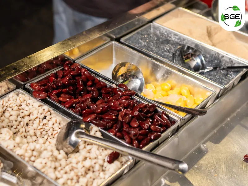 วิธีทำ น้ำเต้าหู้ ขั้นตอนการต้มเครื่องอย่างเม็ดแมงลัก ลูกเดือย แปะก๊วย หรือถั่วแดงต้ม