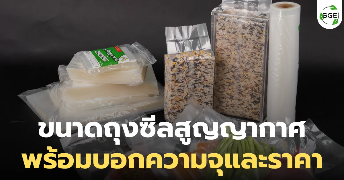 ขนาดถุงซีลสูญญากาศ พร้อมความจุและราคา อัปเดตล่าสุด!