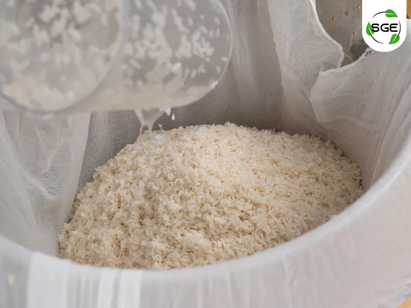 วิธีทำ นึ่งข้าวเหนียว ขั้นตอนการหยอดผ้าขาวบางชุบน้ำ แล้วใส่ข้าวเหนียวลงไป วิธีทำ นึ่งข้าวเหนียว ขั้นตอนการหยอดผ้าขาวบางชุบน้ำ แล้วใส่ข้าวเหนียวลงไป