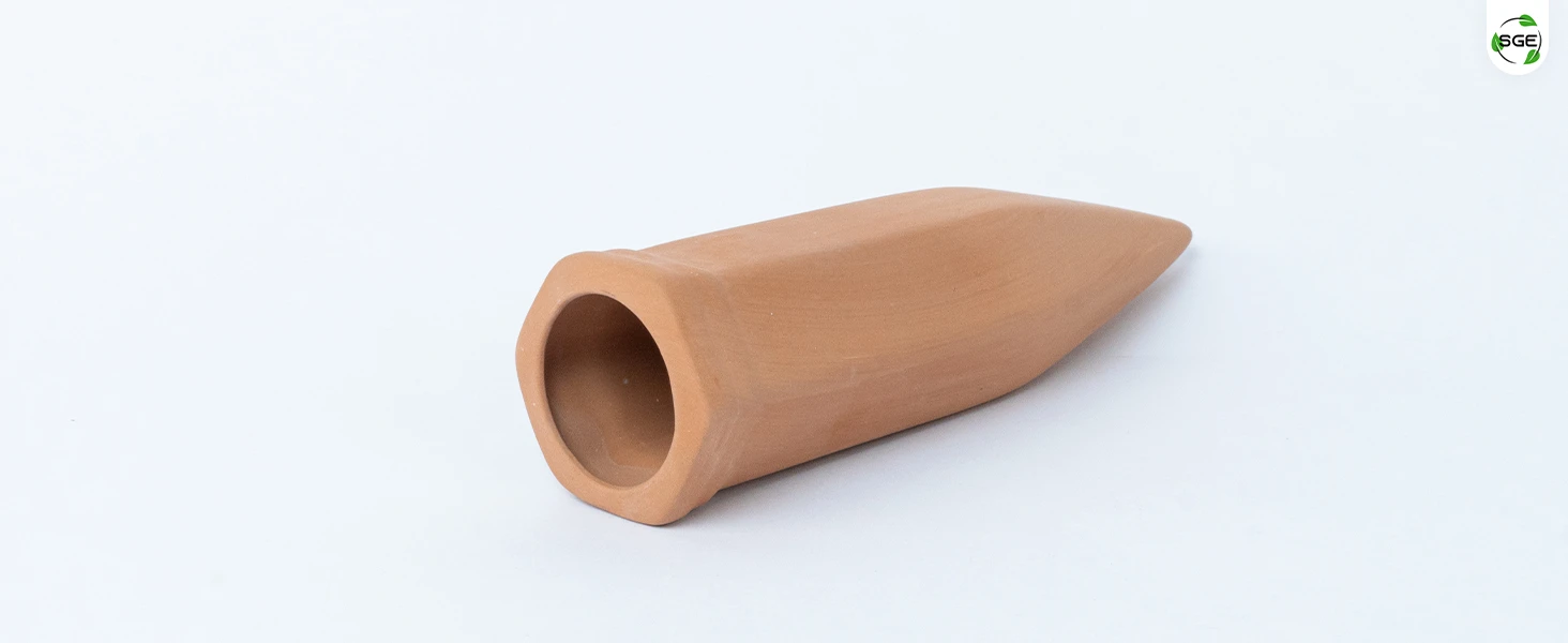 ภาพสินค้าจริง 02 หัวหยดน้ำอัตโนมัติ กรวยรดน้ำต้นไม้ แบบดินเผา