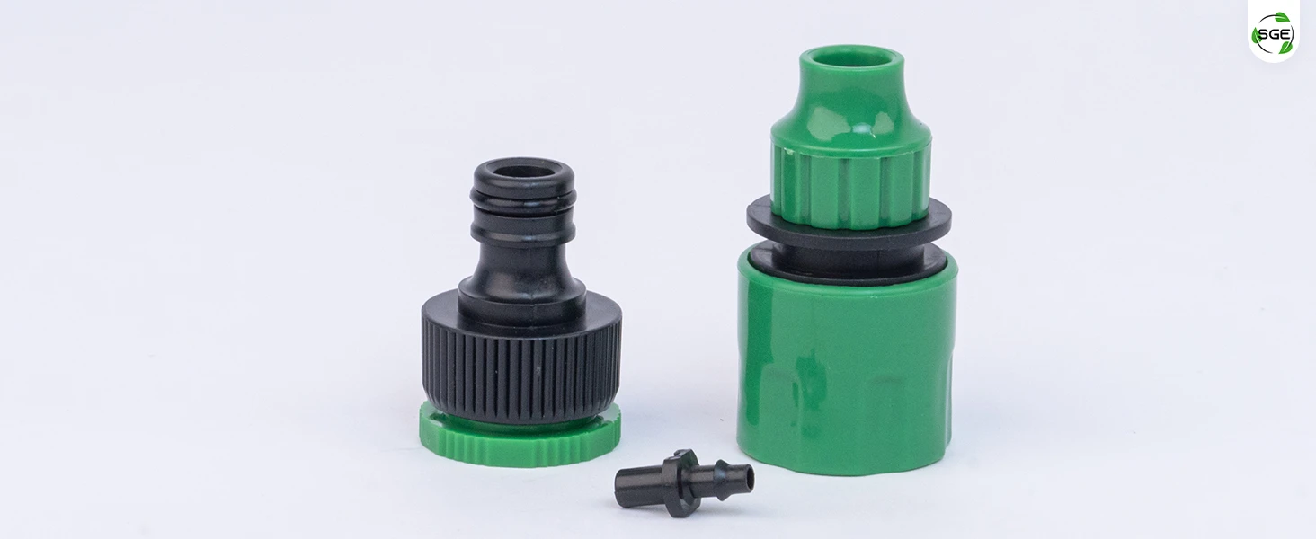 ภาพสินค้าจริง 01 ข้อต่อก๊อกน้ำแบบขันเกลียว ข้อต่อสวมเร็ว สำหรับสายไมโคร 4/7, 5/7, 8/11, 9/12