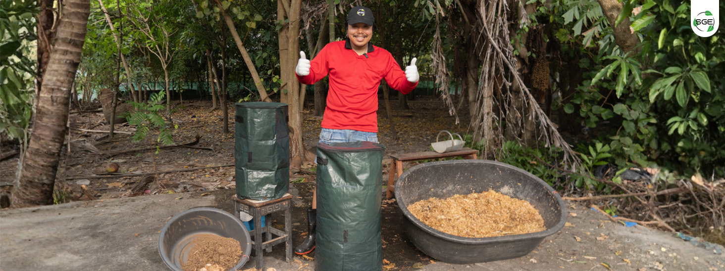 ภาพสินค้าจริง 03 ถุงหมักปุ๋ย ถุงหมักเศษอาหาร