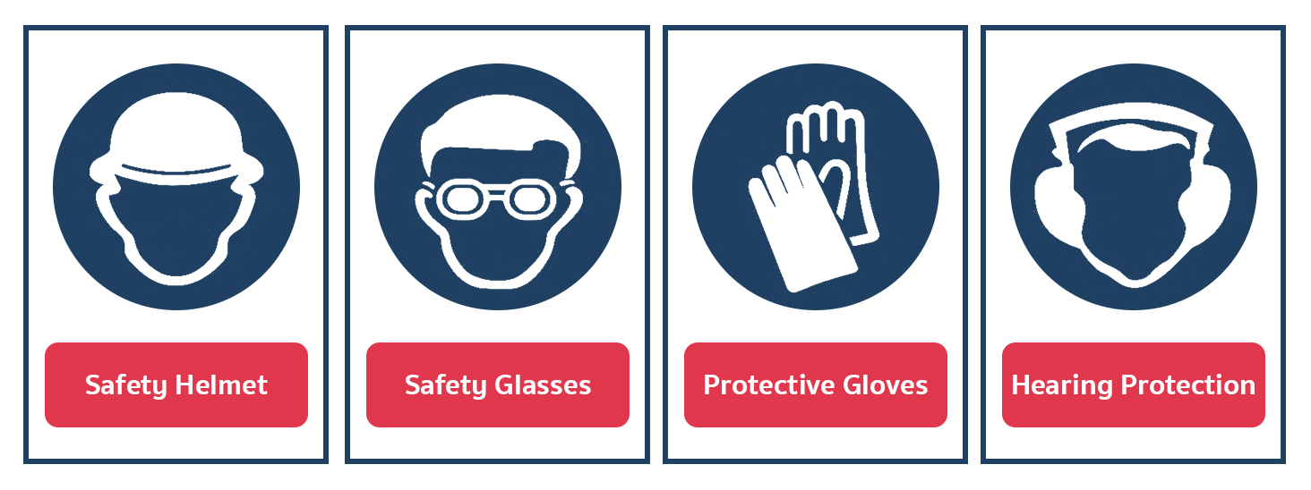 สวมอุปกรณ์นิรภัย ก่อนใช้ เครื่องย่อยกิ่งไม้ เครื่องสับย่อยอเนกประสงค์