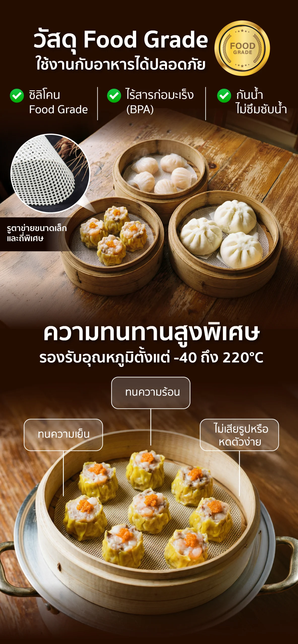 วัสดุ Food Grade ใช้งานกับอาหารได้ปลอดภัย