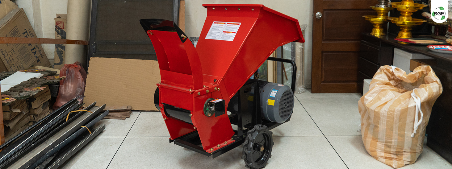 ภาพสินค้าจริง 01 เครื่องย่อยกิ่งไม้ เครื่องสับย่อยอเนกประสงค์ มอเตอร์ไฟฟ้า